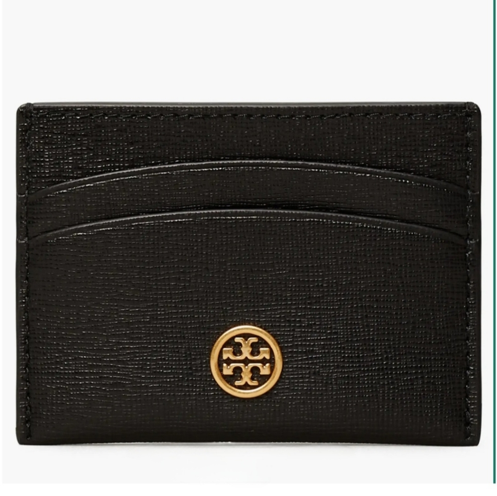 Tory Burch ROBINSON Black Leather DISCONTINUED Card Holder Wallet